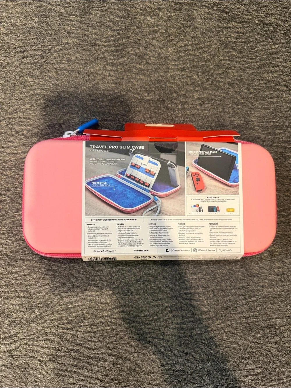 Nintendo Kirby Travel Case for Switch - Pink